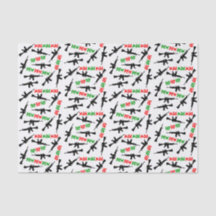 Papel de tecidos de Natal HO HO HO HO PEW PEW PEW 