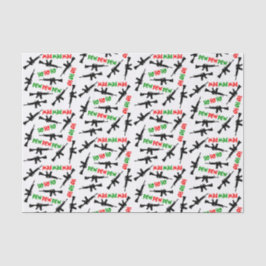 Seda Papel de tecidos de Natal HO HO HO HO PEW PEW PEW