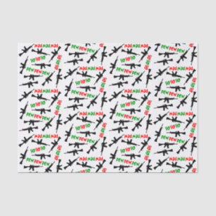 Seda Papel de tecidos de Natal HO HO HO HO PEW PEW PEW