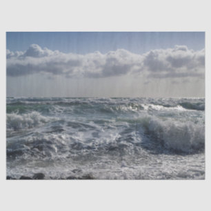 Seda papel de tecidos de ondas oceânicas