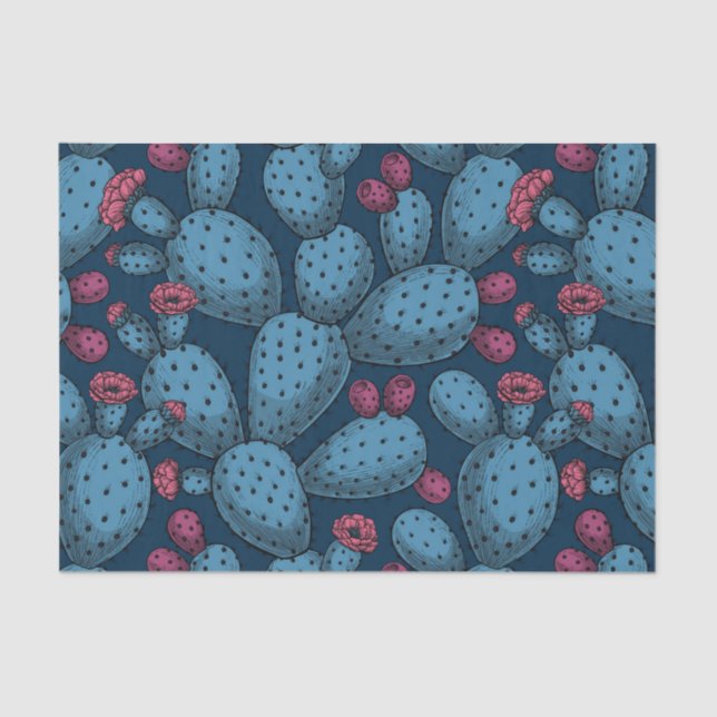 Seda Papel de tecidos de opuntia para flores (Frente )