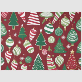 Seda papel de tecidos de ornamentos doce de árvore de n