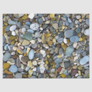 Seda papel de tecidos de praia de pebble