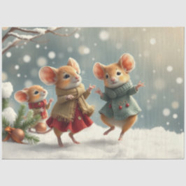 Seda Papel de tecidos de ratos de Natal bonitos