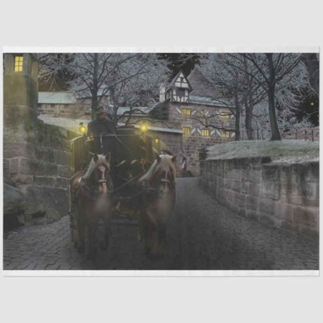 Seda papel de tecidos do castelo de inverno (Frente )