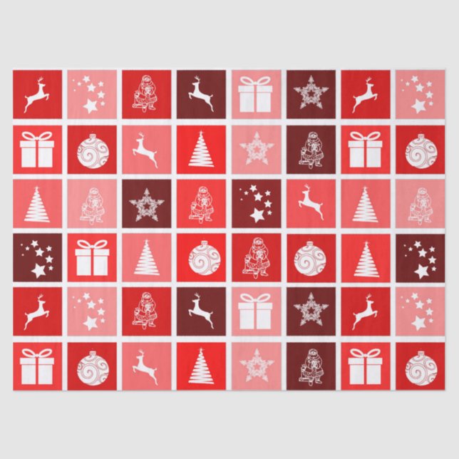 Seda papel de tecidos do tempo do natal (Frente )