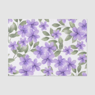 Seda papel de tecidos florais púrpura