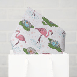 Seda papel de tecidos florais rosa flamingo
