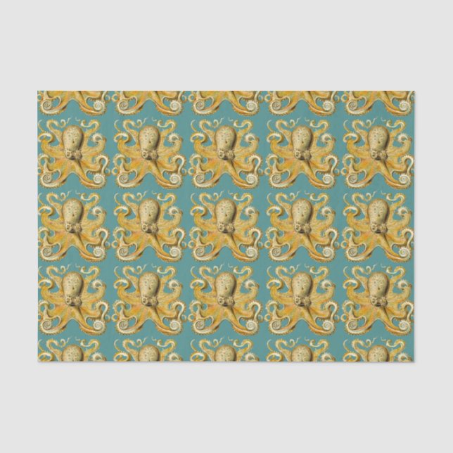 Seda papel de tecidos octopus (Frente )