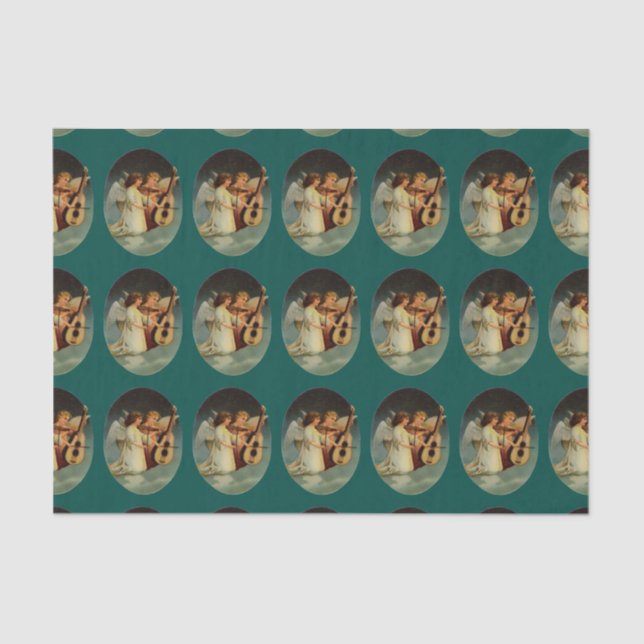 Seda Papel de Tecidos para Crianças Anjos (Frente )