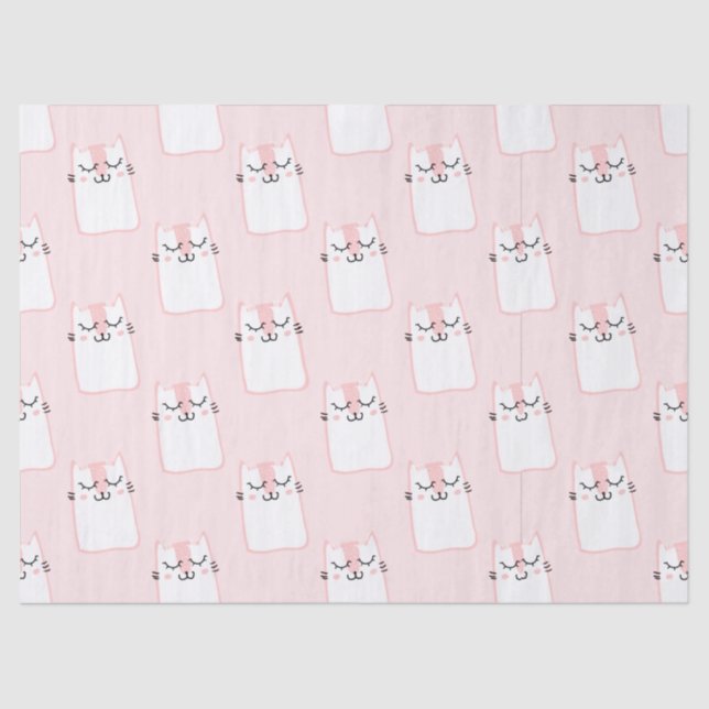 Seda papel de tecidos para gatos adormecidos (Frente )
