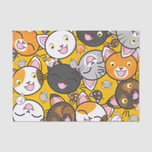 Seda papel de tecidos para gatos felizes