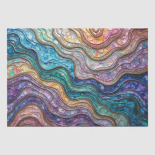 Seda Papel de tecidos por ondas onduladas de Abalone co