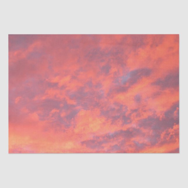 Seda Papel de Tecidos Sunset de inverno (Frente )