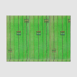 SEDA PAPEL DE TECIDOS VERDES PADRÃO DE BLOCOS DE MADEIR