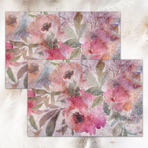 PAPEL DE TISSU DECOUPAGEM COLAGEM FLORAL GRUNGE BO