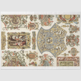 Seda Papel decorativo ao estilo barroco rococês de diss