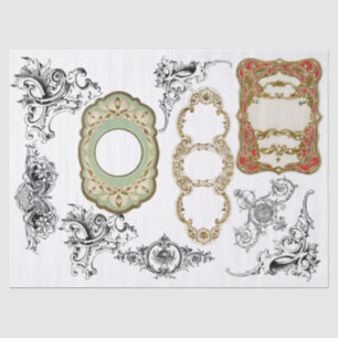 Seda Papel decorativo de Decoupage dos elementos do