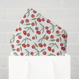 Seda Papel Decoupage Cerejas, Frutas de Verão