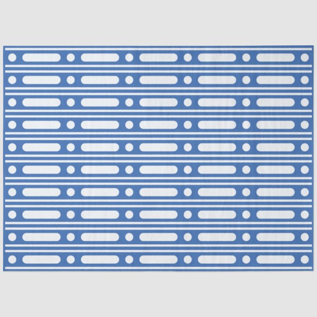 Seda Papel Decoupage com Pontos de Relevo de Osso Azul  (Frente )