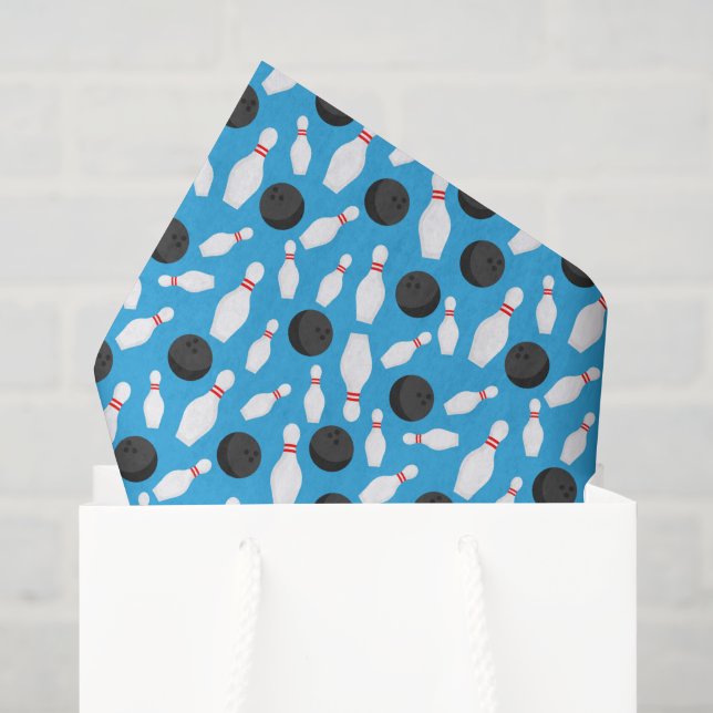 Seda Papel Decoupage de Boliche, Pinos de Bola (Sacola de presentes)