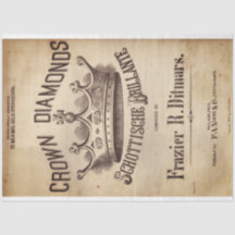 Papel Decoupage de Diamantes Cortados