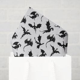 Seda Papel decoupage de dragão, fantasia mitológica