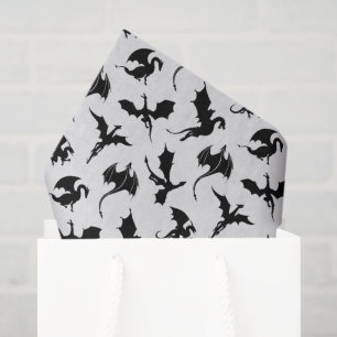 Seda Papel decoupage de dragão, fantasia mitológica