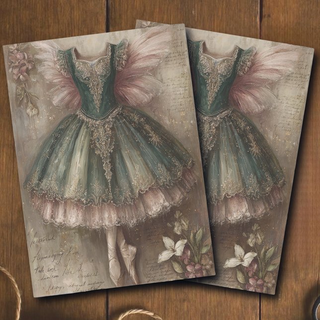 Seda Papel Decoupage de Fantasia de Bailarina de Fada V (Criador carregado)