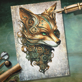 Seda Papel Decoupage de Fox Fox Steampunk