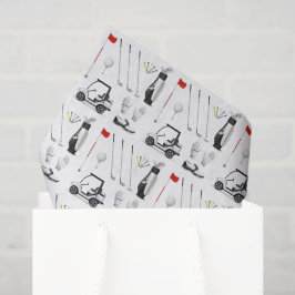 Seda Papel decoupage de golfe, Lenço de golfe