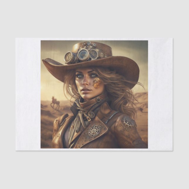 Seda Papel Decoupage de Mulher-Vapor (Frente )