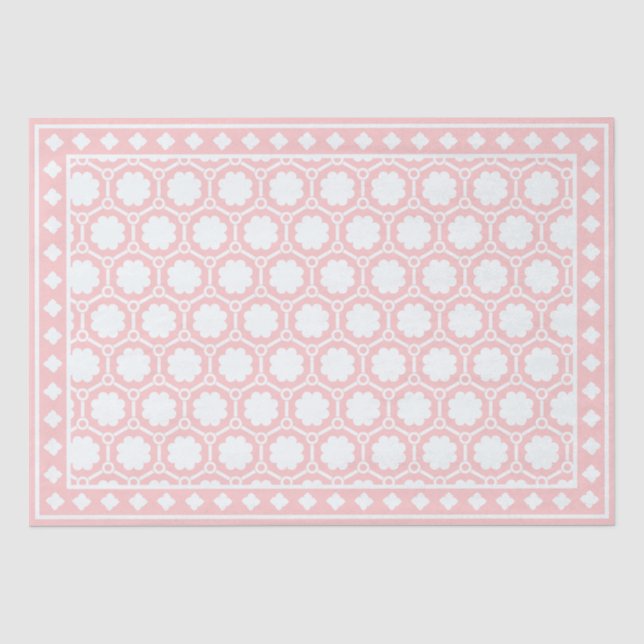 Seda Papel Decoupage de Osso com Relevo Moderno Rosa (Frente )