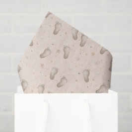 Seda Papel Decoupage de Pés de Bebê, Chás de Bebê Recém