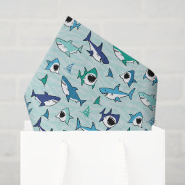Seda Papel Decoupage de Tubarões, Predador Oceânico