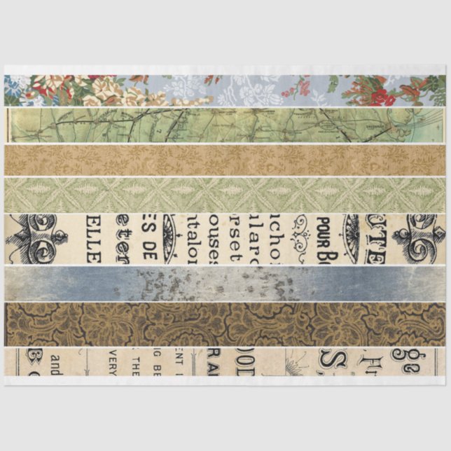 Seda Papel Decoupage do Mobiliário de Fita de Washingto (Frente )