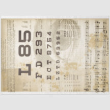 Papel Decoupage do Mobiliário do Gráfico de Visão