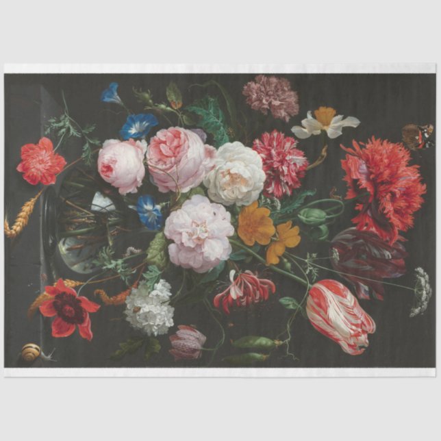 Seda Papel Decoupage Floral de Arte Finas (Frente )