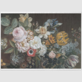 Seda Papel Decoupage Floral de Arte Finas