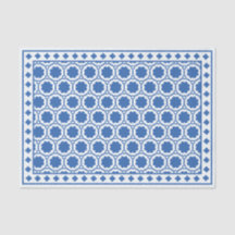 Papel Decoupage Incrustação de Osso Moderno Azul B