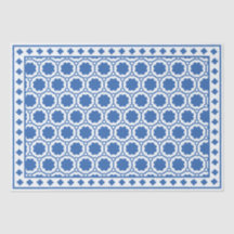 Papel Decoupage Incrustação de Osso Moderno Azul B