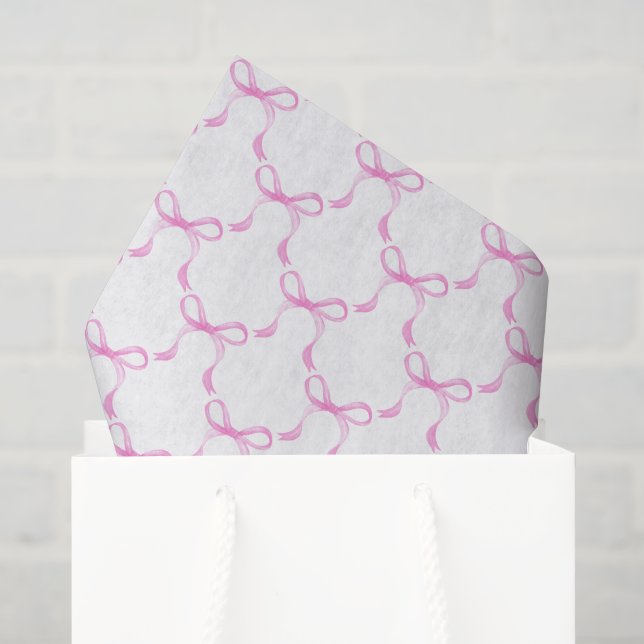 Seda Papel Decoupage Laços Rosa, Festa de Aniversário (Sacola de presentes)