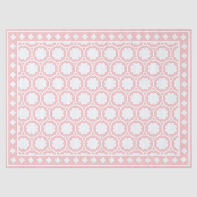 Seda Papel Decoupage Moderno Rosa com Revestimento de O (Frente )