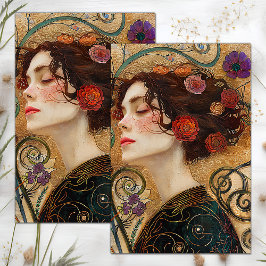 SEDA PAPEL DO TECIDO DE DECOUPAÇÃO DA VINTAGEM VICTORIA