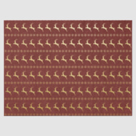 Seda Papel dos Tecidos de Natal de Reindeer Vermelho e 