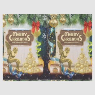Seda Papel dos Tecidos de Natal, Feliz Natal, Angel