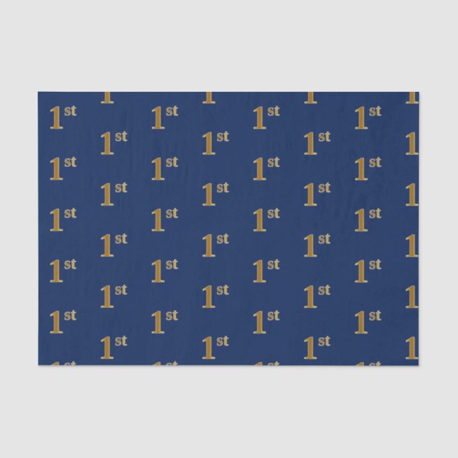 Seda Papel Dourado de 1 rua (Primeira) Azul (Frente )