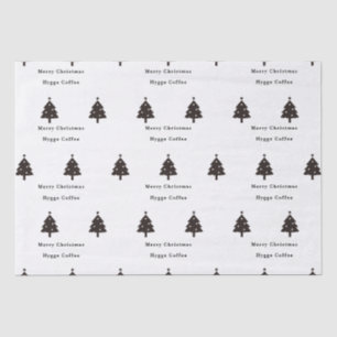 Seda Papel em árvore de Natal Preto Personalizado