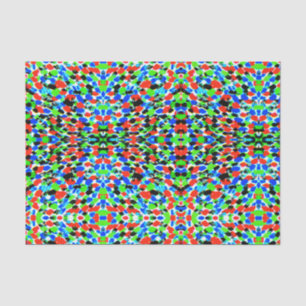 Seda Papel em Tecido com Abstrato de Padrão de Arte Br