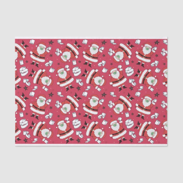 Seda Papel em Teclado para Papais noeis de Papel (Frente )